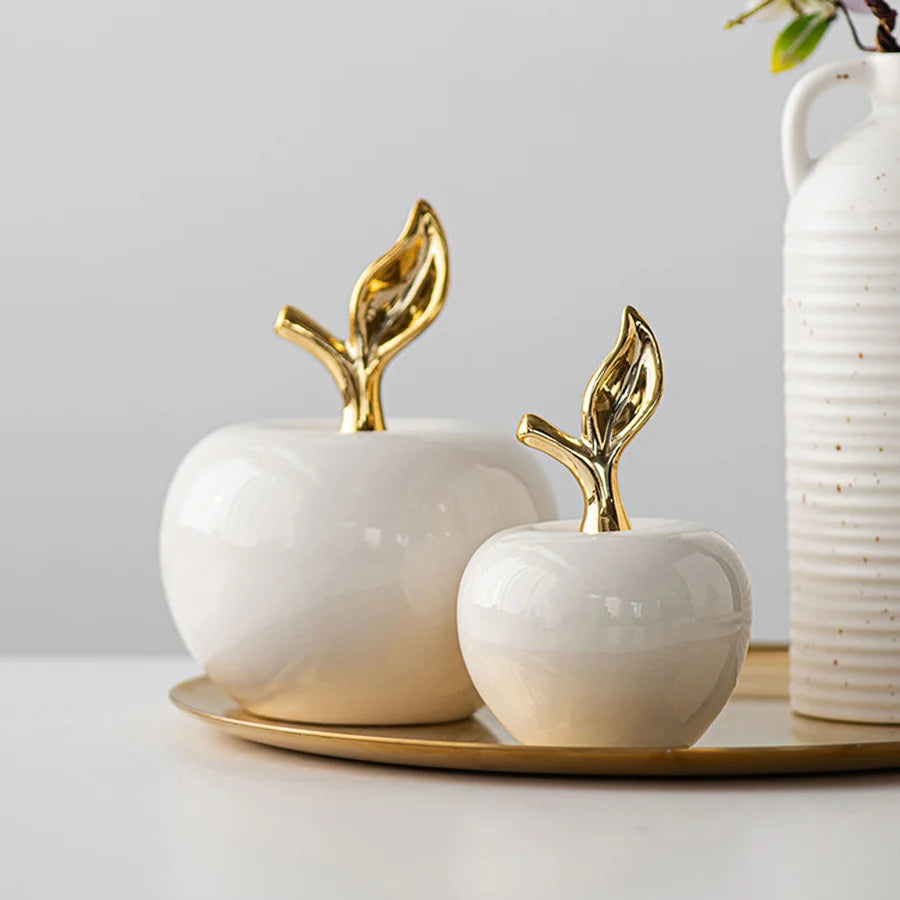 Ceramic Fruit Figurine - European Style Decorative Sculpture for Home Decor