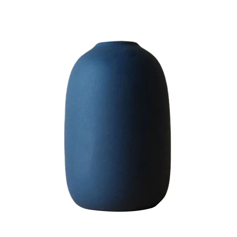 Nordic Modern Ceramic Vase - Minimalist Solid Color Flower Vase for Home Decor
