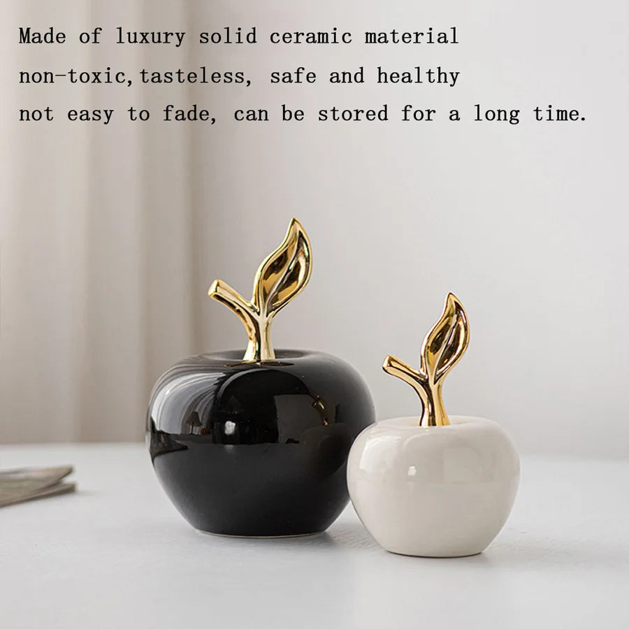 Ceramic Fruit Figurine - European Style Decorative Sculpture for Home Decor