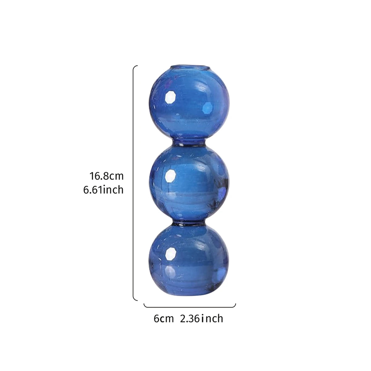 Modern Glass Bud Vase - Artistic Round Ball Design