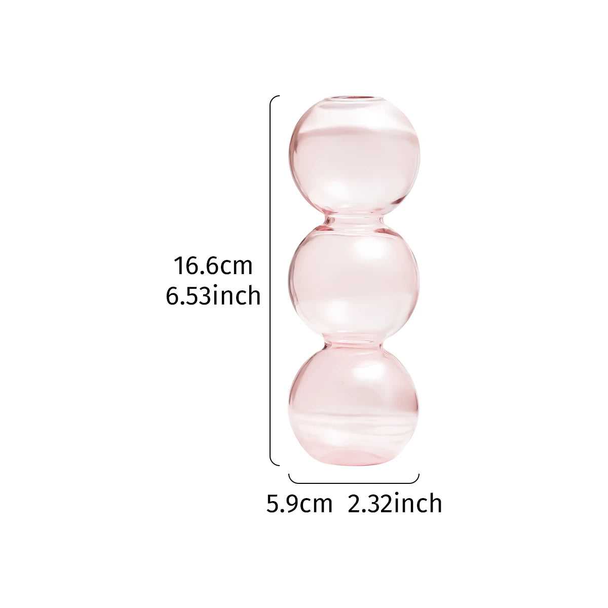 Modern Glass Bud Vase - Artistic Round Ball Design