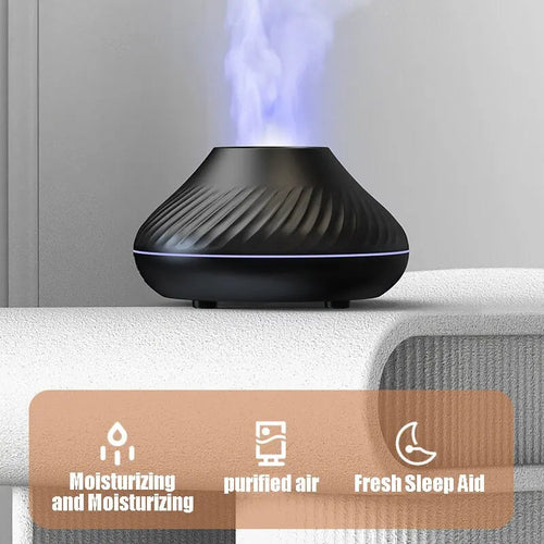Flame‑Effect Aromatherapy Humidifier – Minimalist Nordic Design