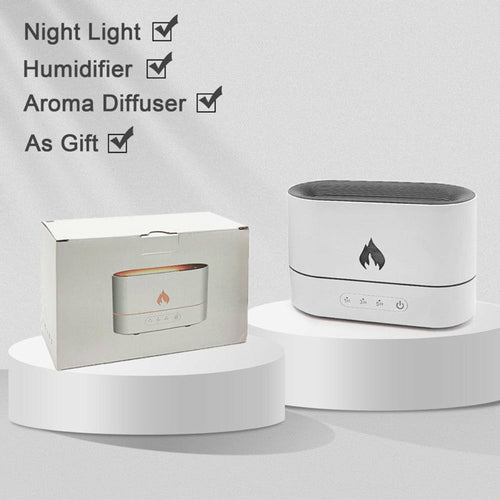 Flame‑Effect Essential Oil Diffuser with Timer – 250 ml