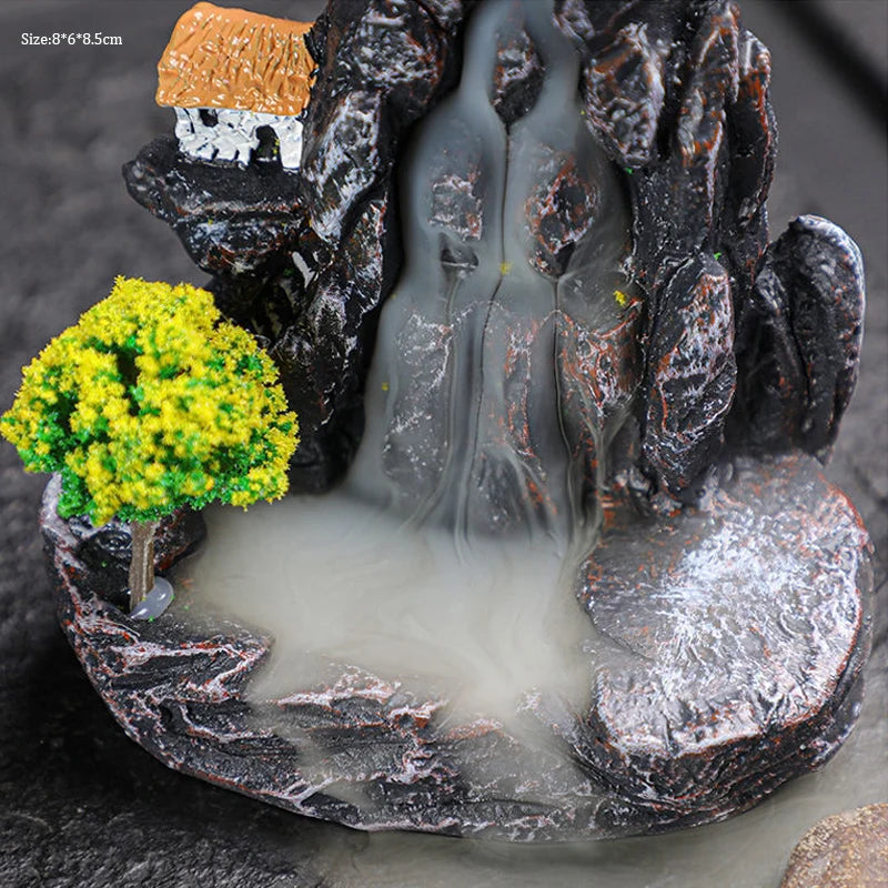 Waterfall Incense Burner - Backflow Incense Holder with Cones