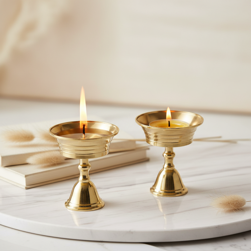 Brass Candle Holders - Premium Lifestyle