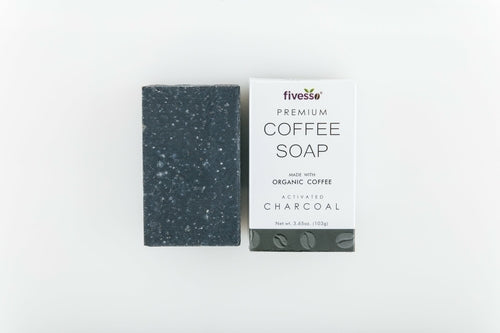 Handcrafted Activated Charcoal & Organic Coffee Soap – 3.65 oz